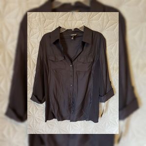 Daisy Fuentes Quarter Sleeve Button Down